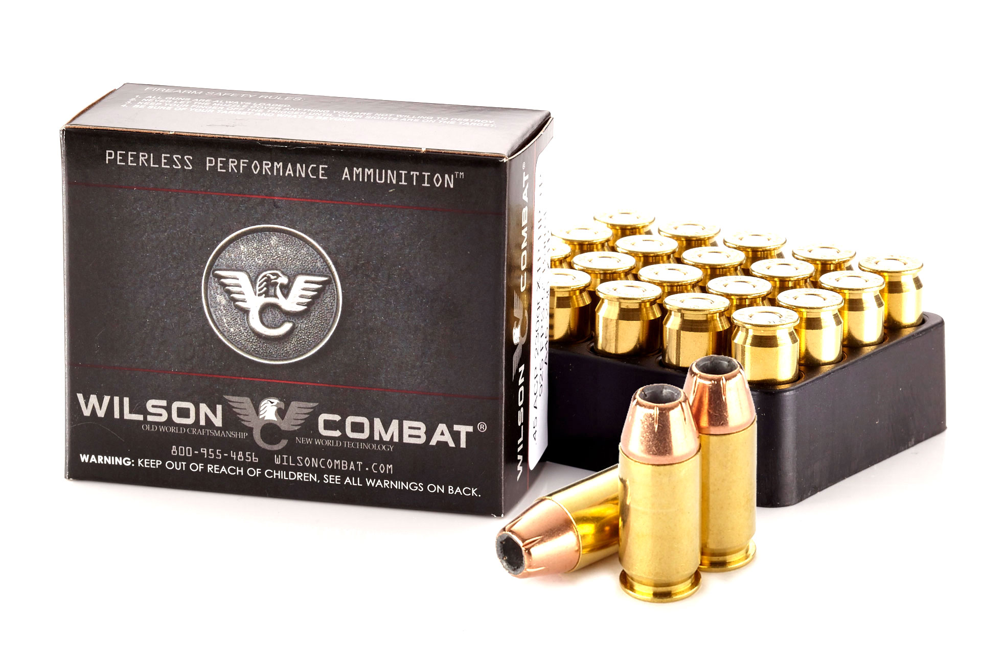 Wilson Combat Hornady XTP .45 ACP +P 230 Grain Brass Cased Pistol Ammunition