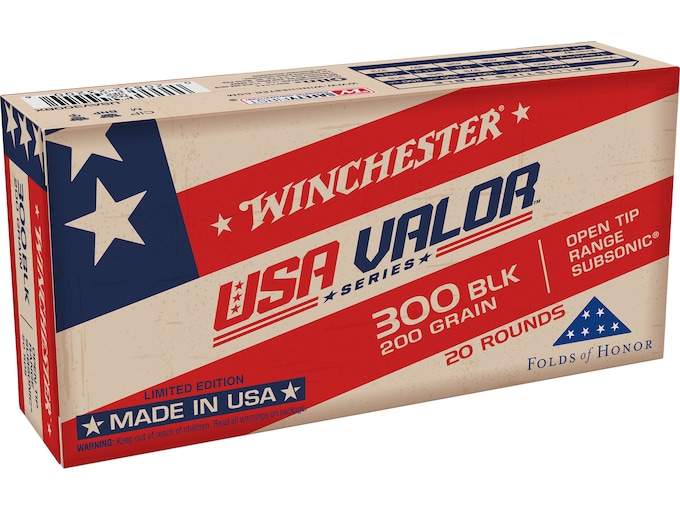 Winchester 300 Blackout 200 Grain Open Tip - Range Brass Rifle Ammunition