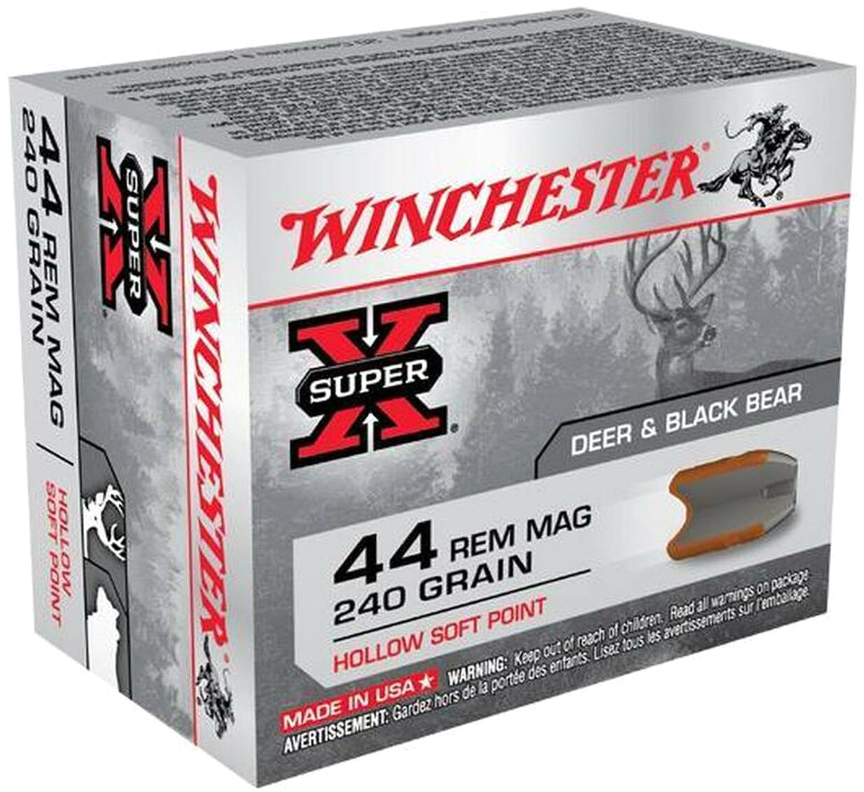 Winchester Ammo Reloading 44 Rem Mag 240 HSP Bul Notch Rifle