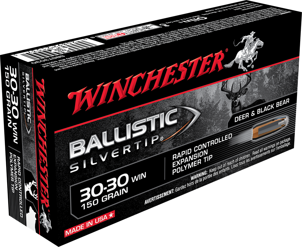 Winchester BALLISTIC SILVERTIP .30-30 Winchester 150 grain Fragmenting  Polymer Tip Centerfire Rifle Ammunition | 11% Off Free Shipping over $49!