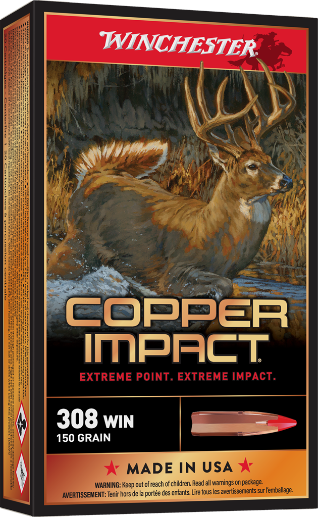 Winchester Deer Season XP Copper Impact .308 Winchester 150 Grain Extreme Point Centerfire Rifle Ammunition