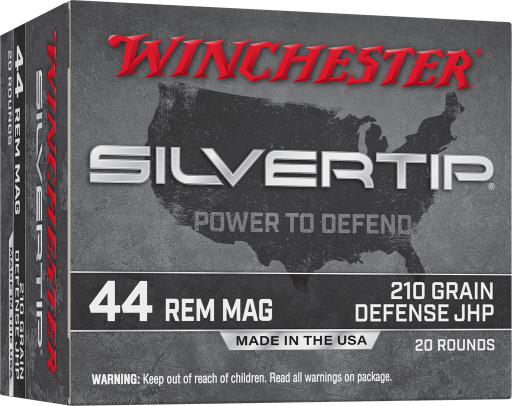 Winchester Super-X .44 Remington Magnum 210 Grain Silvertip Jacketed Hollow Point Pistol Ammunition