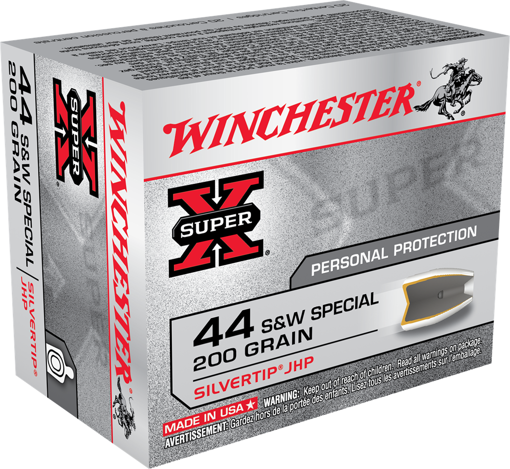 Winchester Super-X Handgun .44 Special 200 grain Silvertip Jacketed Hollow Point Centerfire Pistol Ammunition