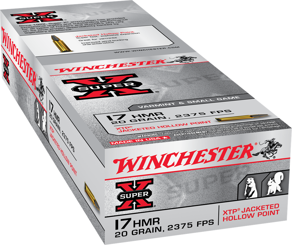 Winchester Super-X RIMFIRE .17 Hornady Magnum Rimfire 20 grain XTP Jacketed Hollow Point Rimfire Ammunition