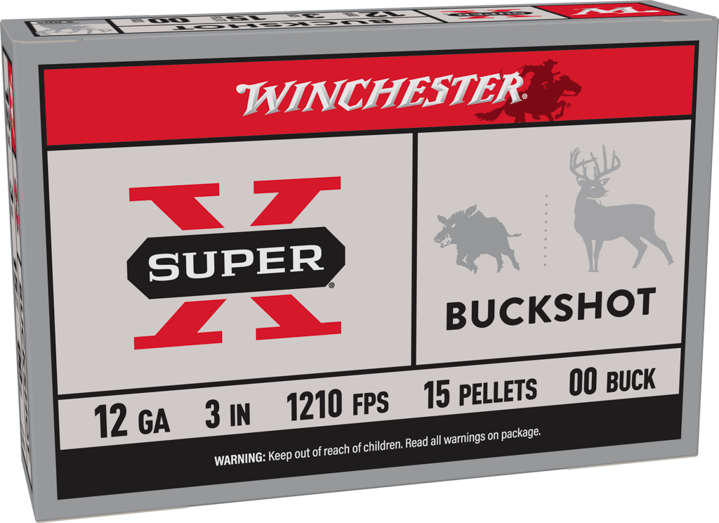 Winchester Super-X Shotshell 12 Gauge 15 Pellets 3" Shotgun Buckshot Ammunition