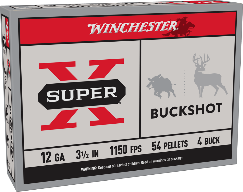 Winchester Super-X Shotshell 12 Gauge 54 Pellets 3.5" Shotgun Buckshot Ammunition