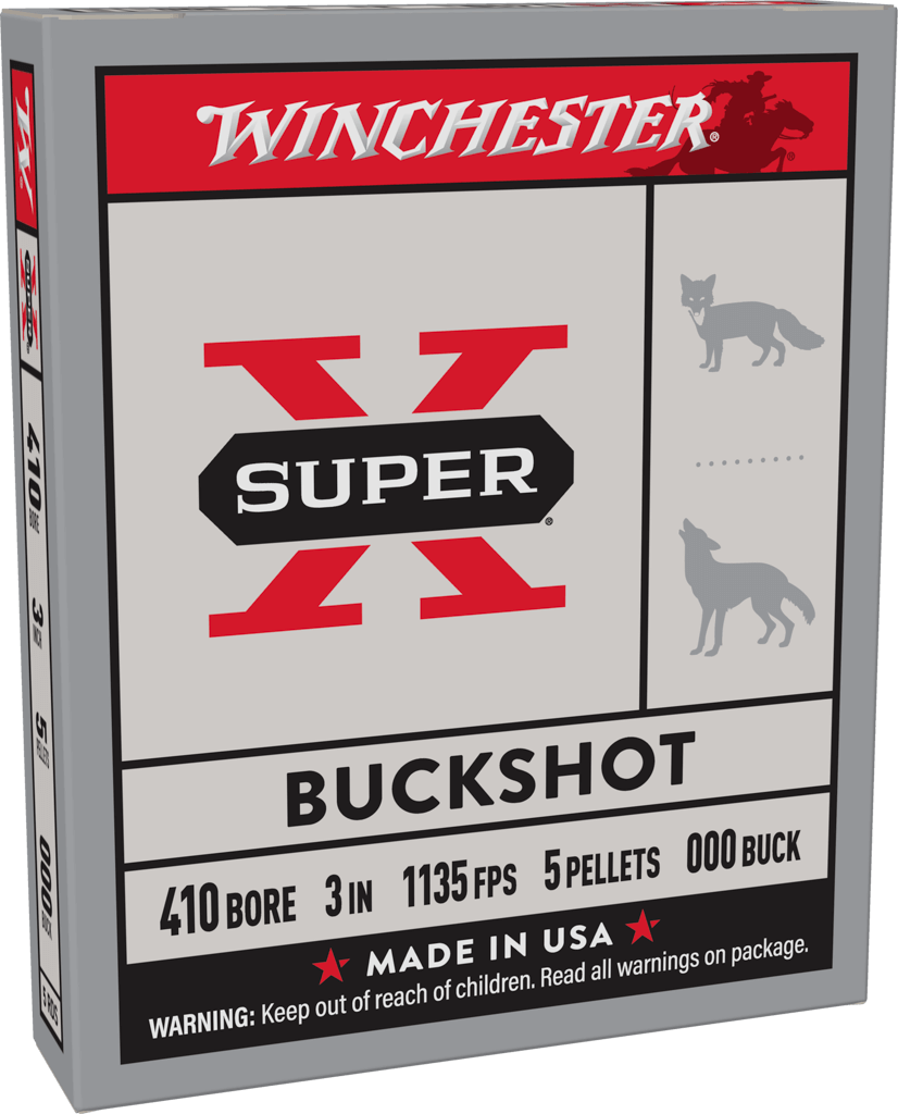 Winchester Super-X Shotshell 410 Bore 5 Pellets 3" Shotgun Buckshot Ammunition