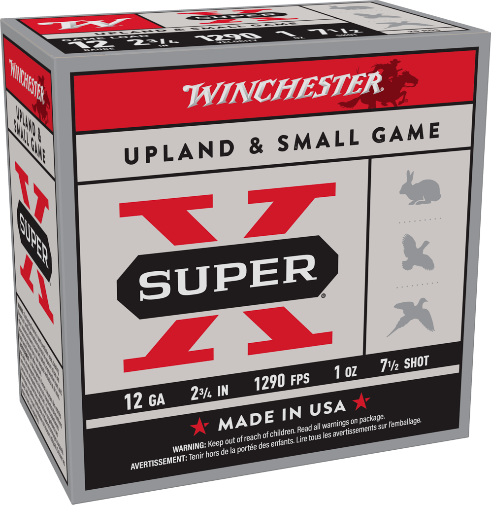 Winchester Super-X Upland 12 Gauge 1oz 2.75in Size 7.5 Centerfire Shotgun Ammunition