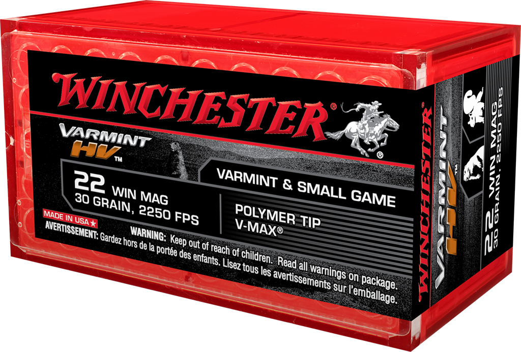 Winchester Varmint HV .22 Winchester Magnum Rimfire 30 grain Polymer Tip Rimfire Ammunition