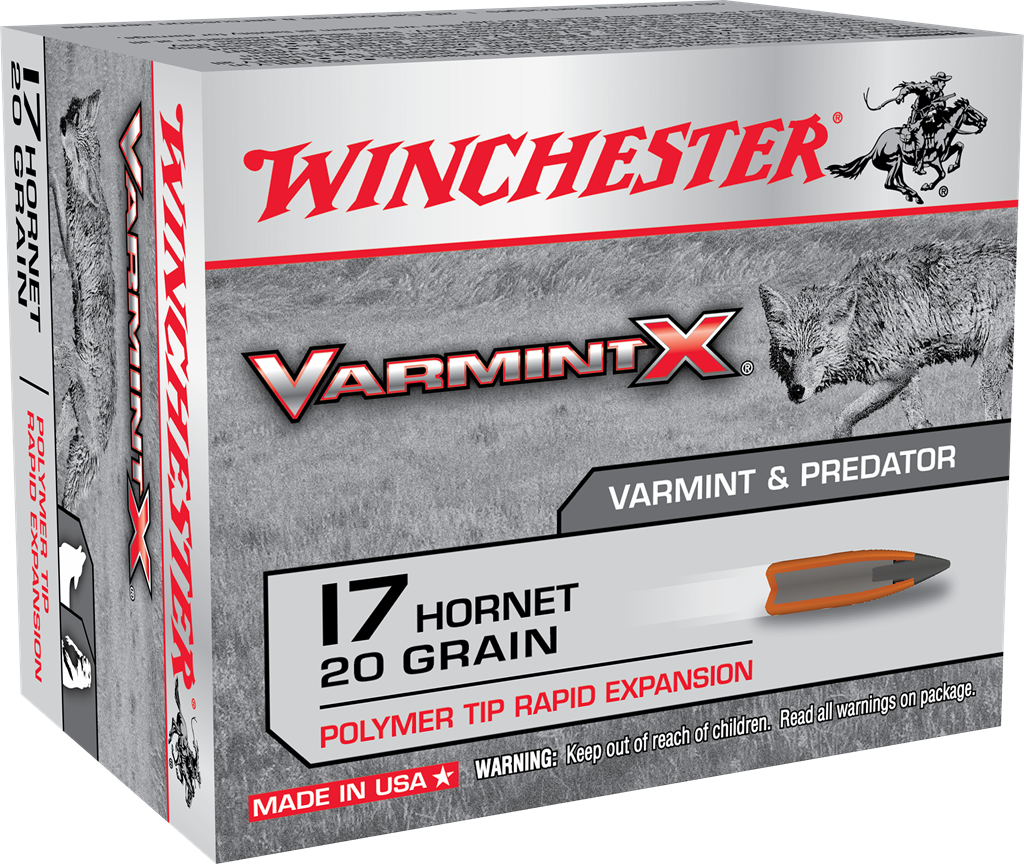 Winchester Varmint X RIFLE .17 Hornet 20 grain Rapid Expansion Polymer Tip Centerfire Rifle Ammunition