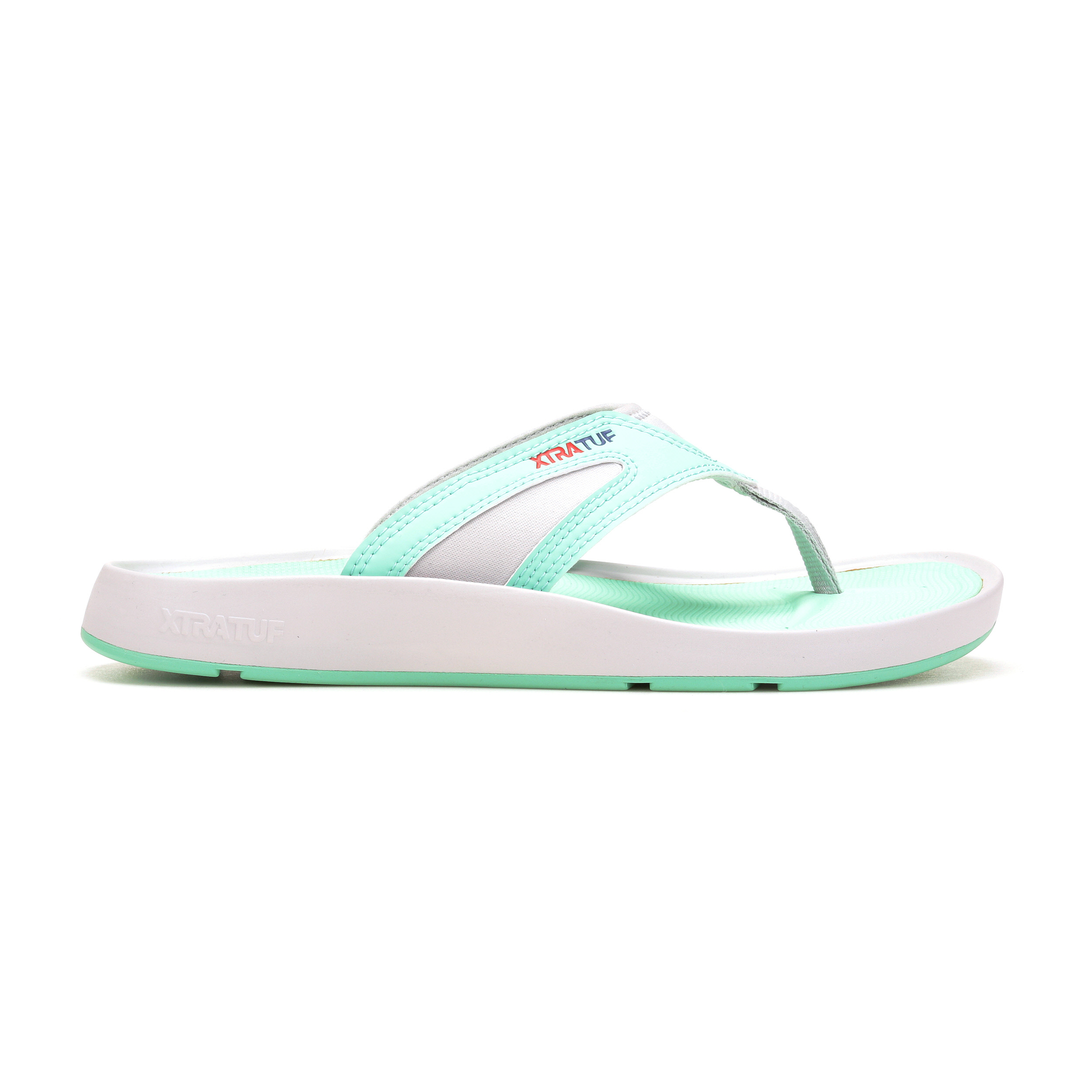 womens green flip flops