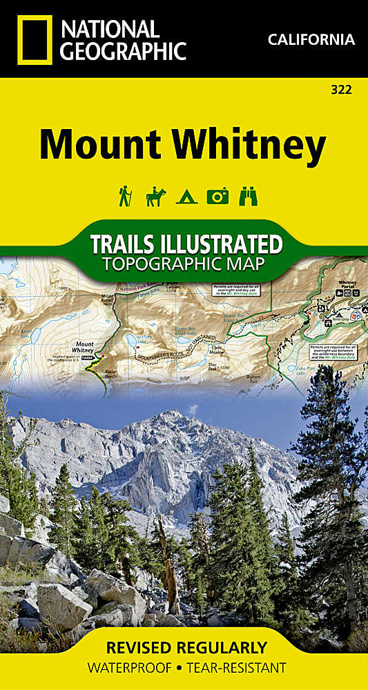 National Geographic Mount Whitney Trail Map | Free Shipping over $49!