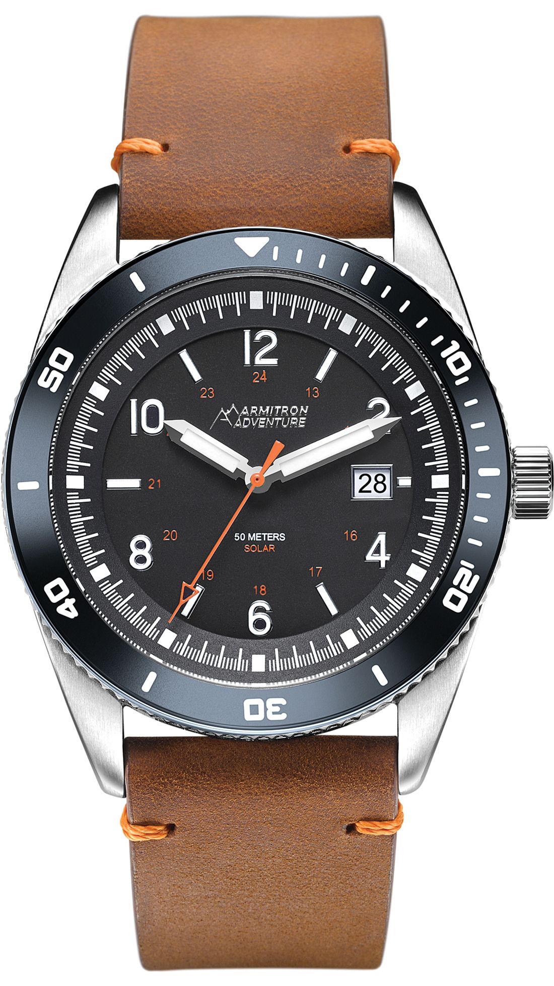 armitron leather watch