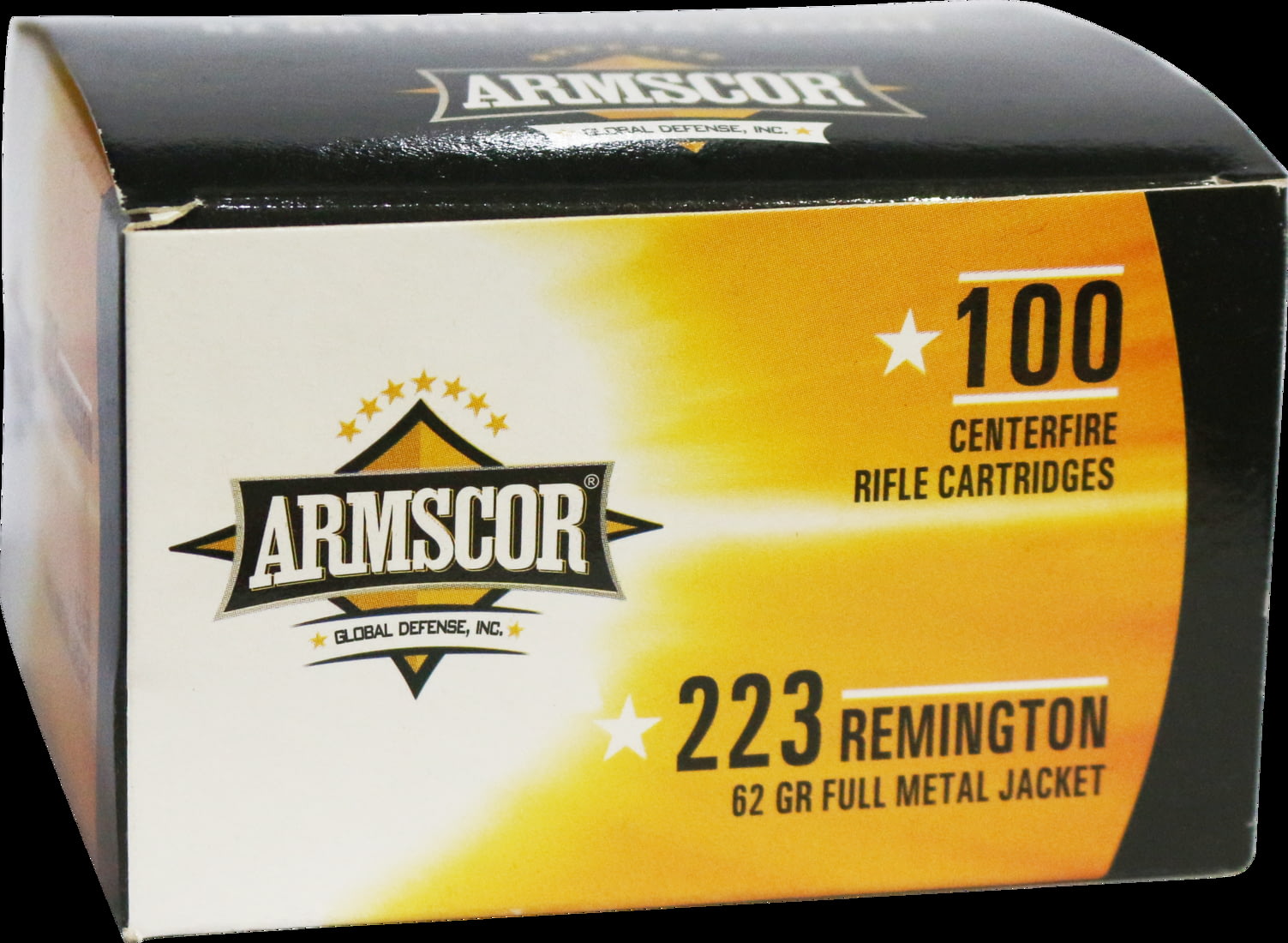 Armscor Precision Inc 223 Remington 62 Grain Full Metal Jacket Brass Cased Rifle Ammunition 