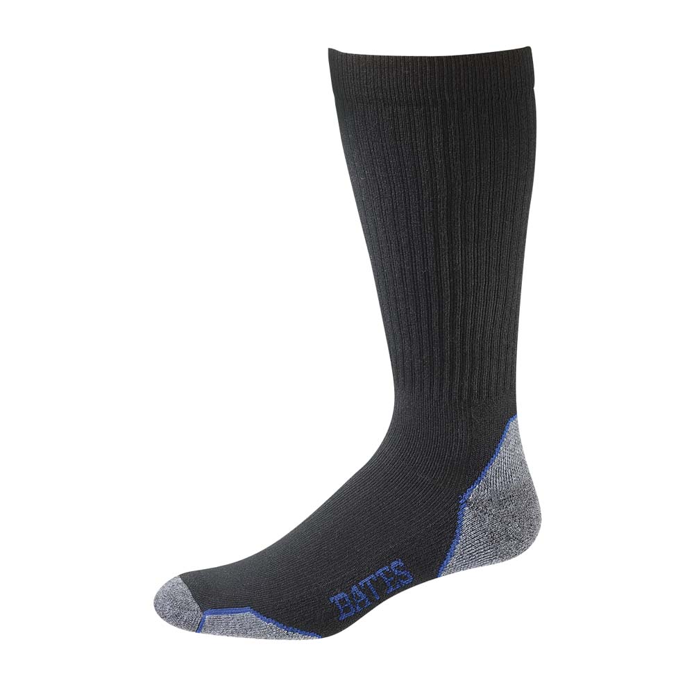 Bates Footwear Ultra Dri Mid Calf Sock, Black, Large, Single Pair ...