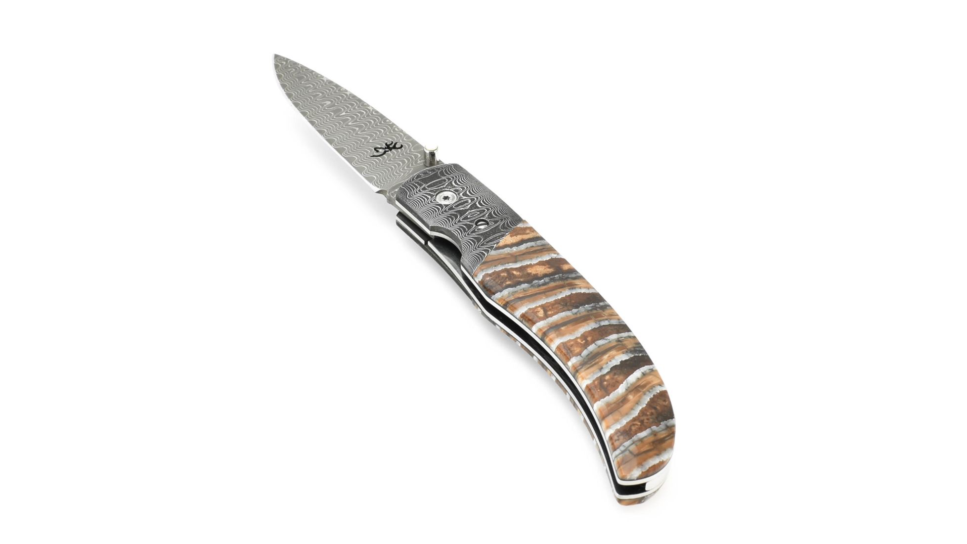 Browning Storm Front Damascus Folding Knife, 3.0625in 39 Off w/ Free