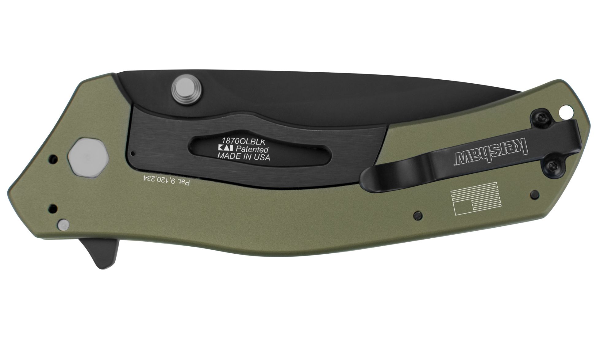 Kershaw Knockout Olive/Black Assisted Folding Knife by Kershaw ...