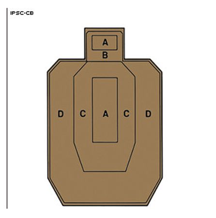 Law Enforcement Targets IPSC Cardboard Target 18x30 Inch Brown/White ...