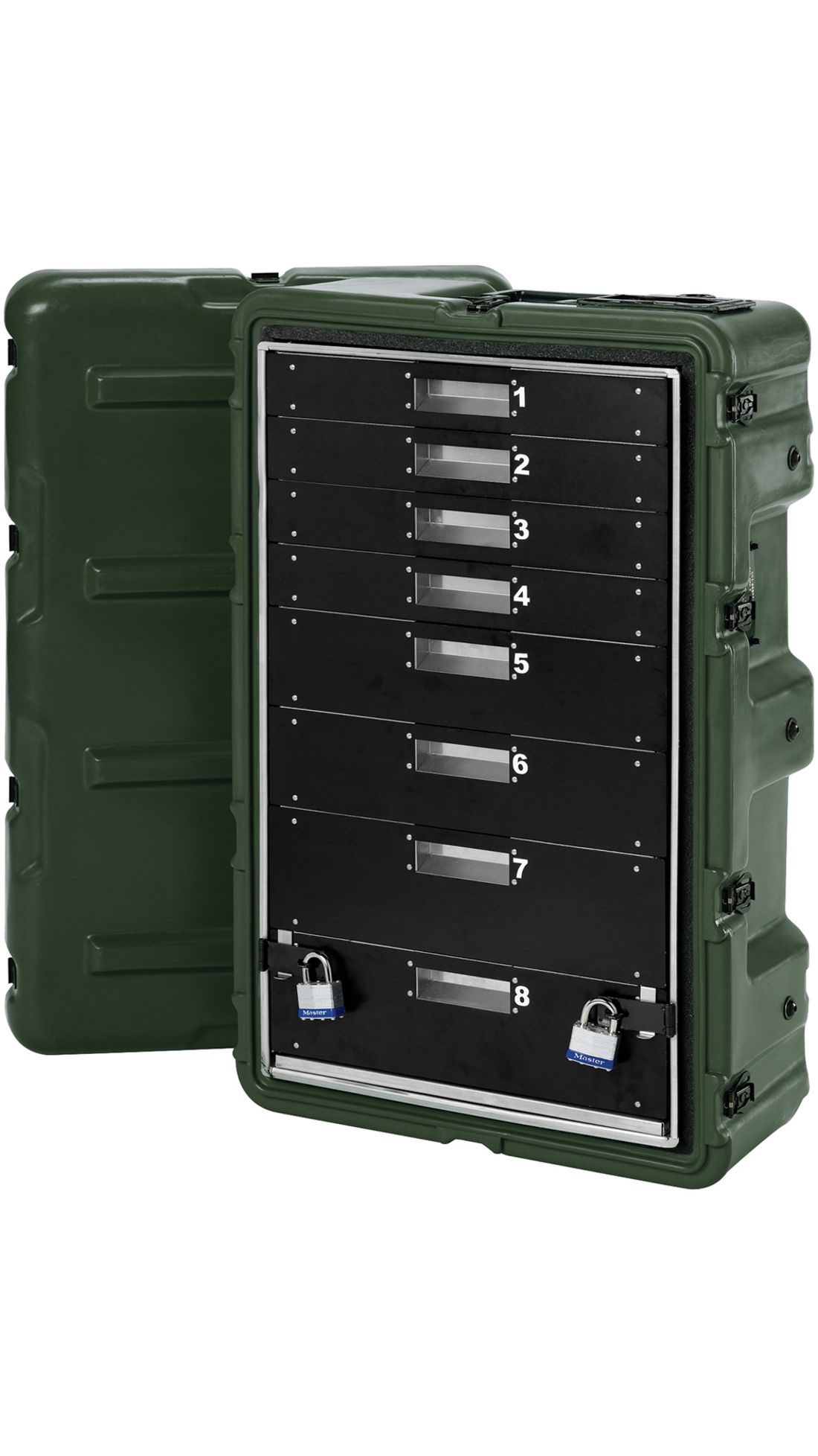 Pelican 8 Drawer Mobile Medical Case,29.75x17.87x10.80in