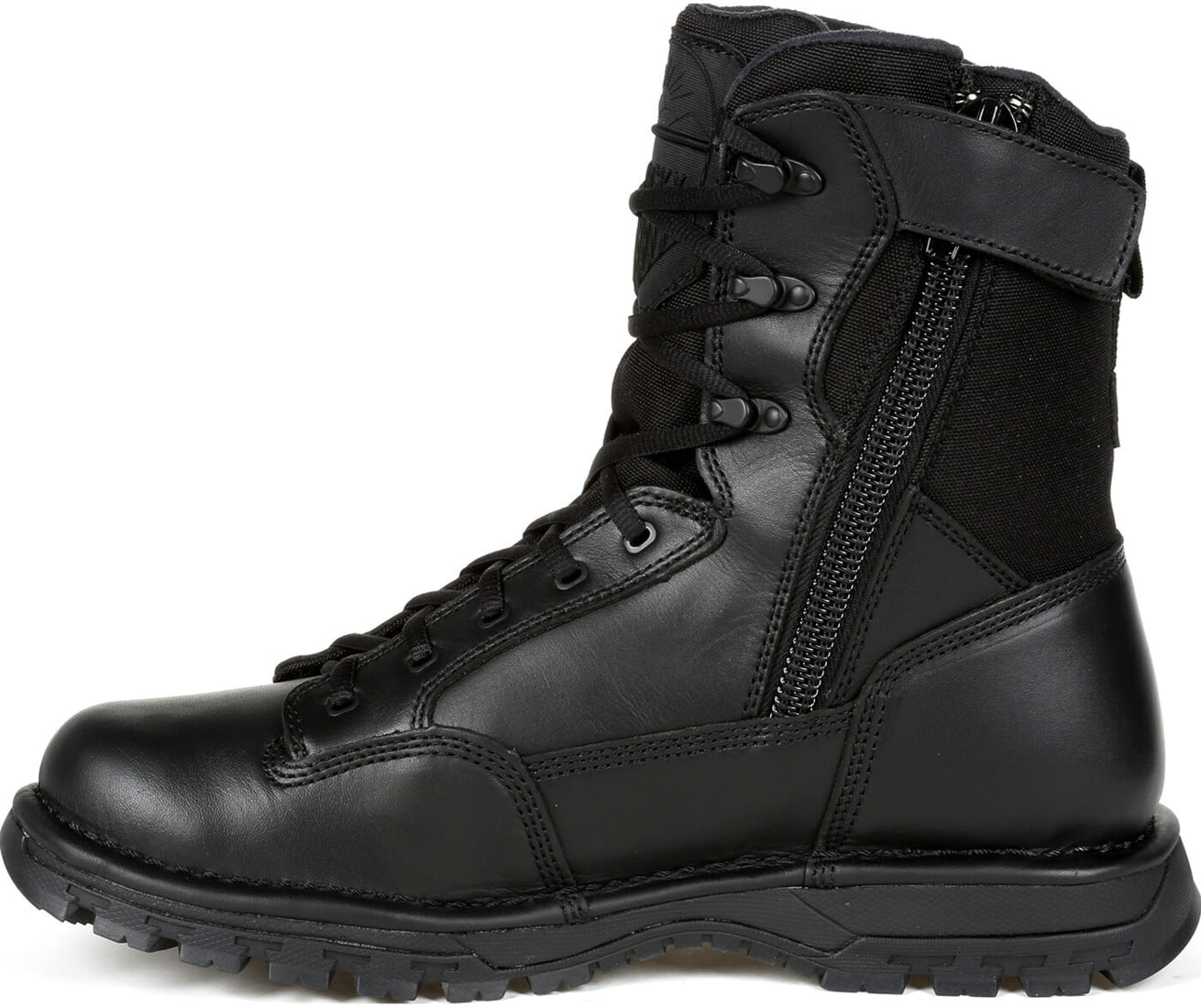 rocky boots with side zipper