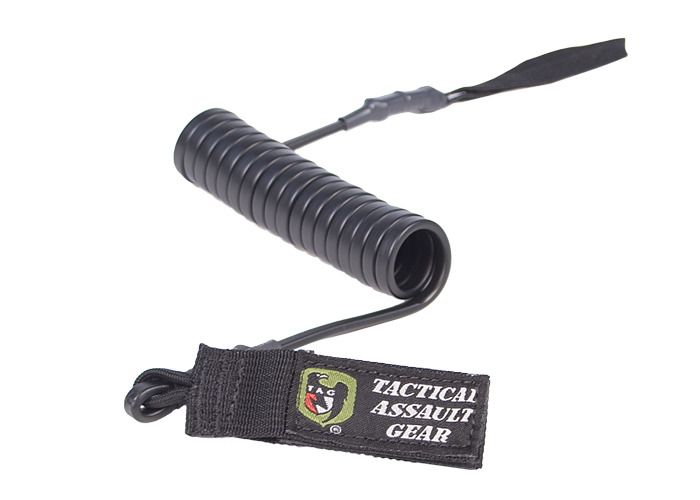 Tactical Assault Gear Tactical Pistol Lanyard Black Weapon Accessory