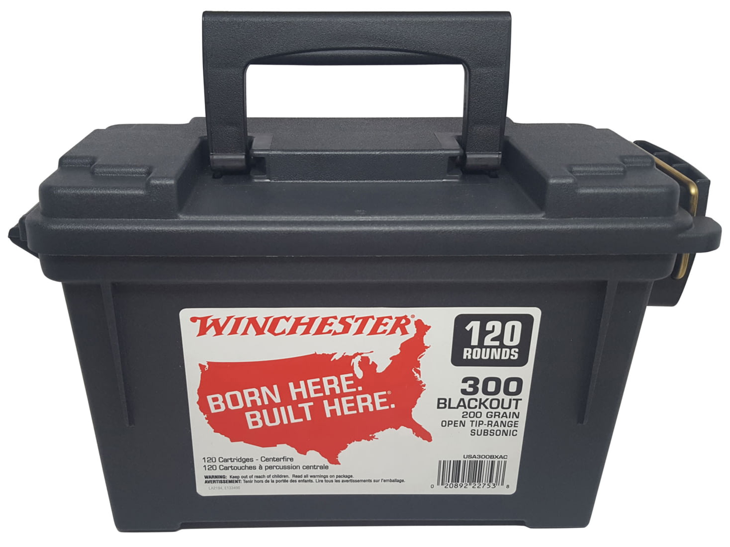 Winchester Ammo USA300BXAC USA 300 Blackout 200 Gr Open Tip 120 Bx/ 2